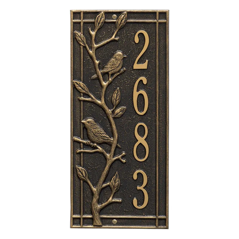 Whitehall Products Personalized Woodridge Vertical Wall Plaque One Line Black/silver