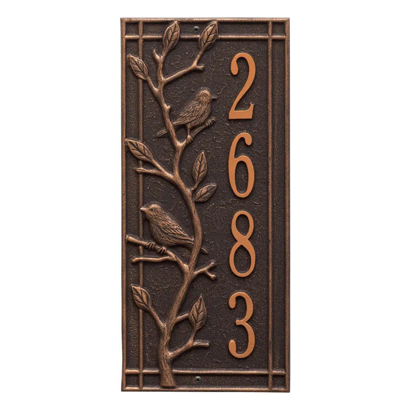 Whitehall Products Personalized Woodridge Vertical Wall Plaque One Line Bronze/gold