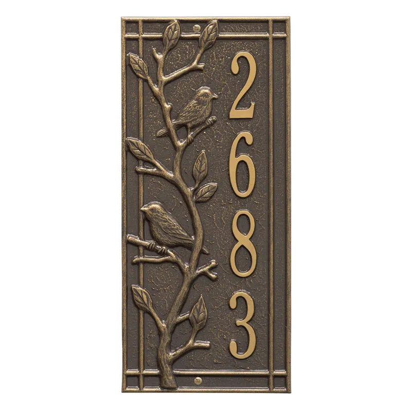 Whitehall Products Personalized Woodridge Vertical Wall Plaque One Line Pewter/silver