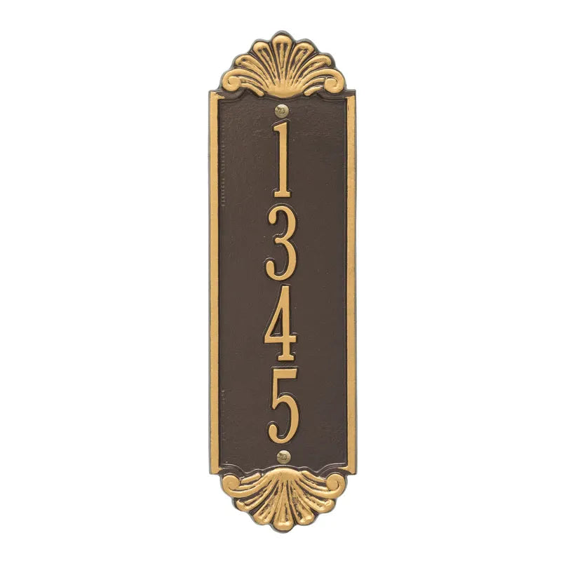 Whitehall Products Personalized Shell Vertical 12 Wall Plaque One Line Pewter/silver