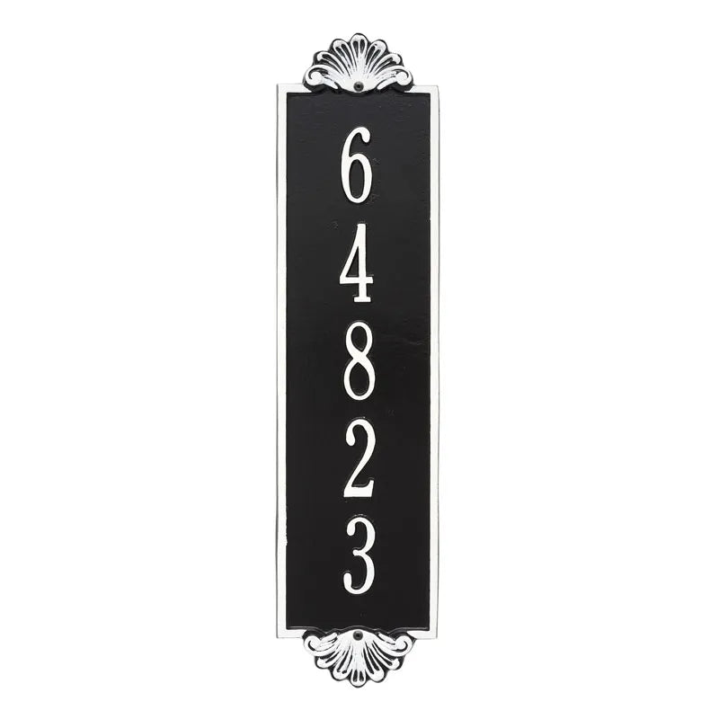 Whitehall Products Personalized Shell Vertical Estate Wall Plaque One Line Green/gold