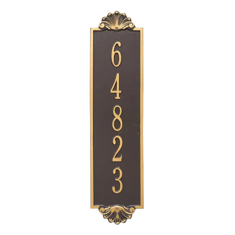 Whitehall Products Personalized Shell Vertical Estate Wall Plaque One Line Pewter/silver