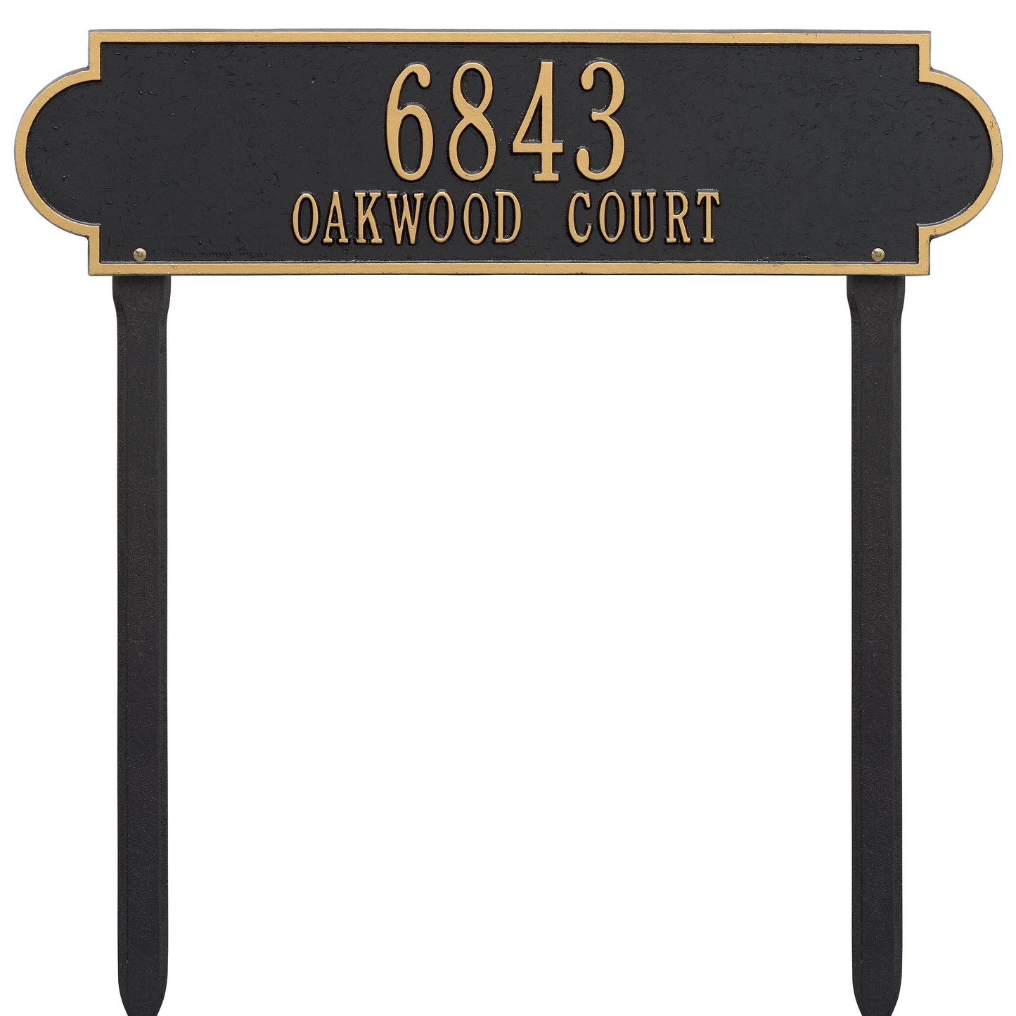 Whitehall Products Personalized Richmond Estate Lawn Plaque Two Line Oil Rubbed Bronze
