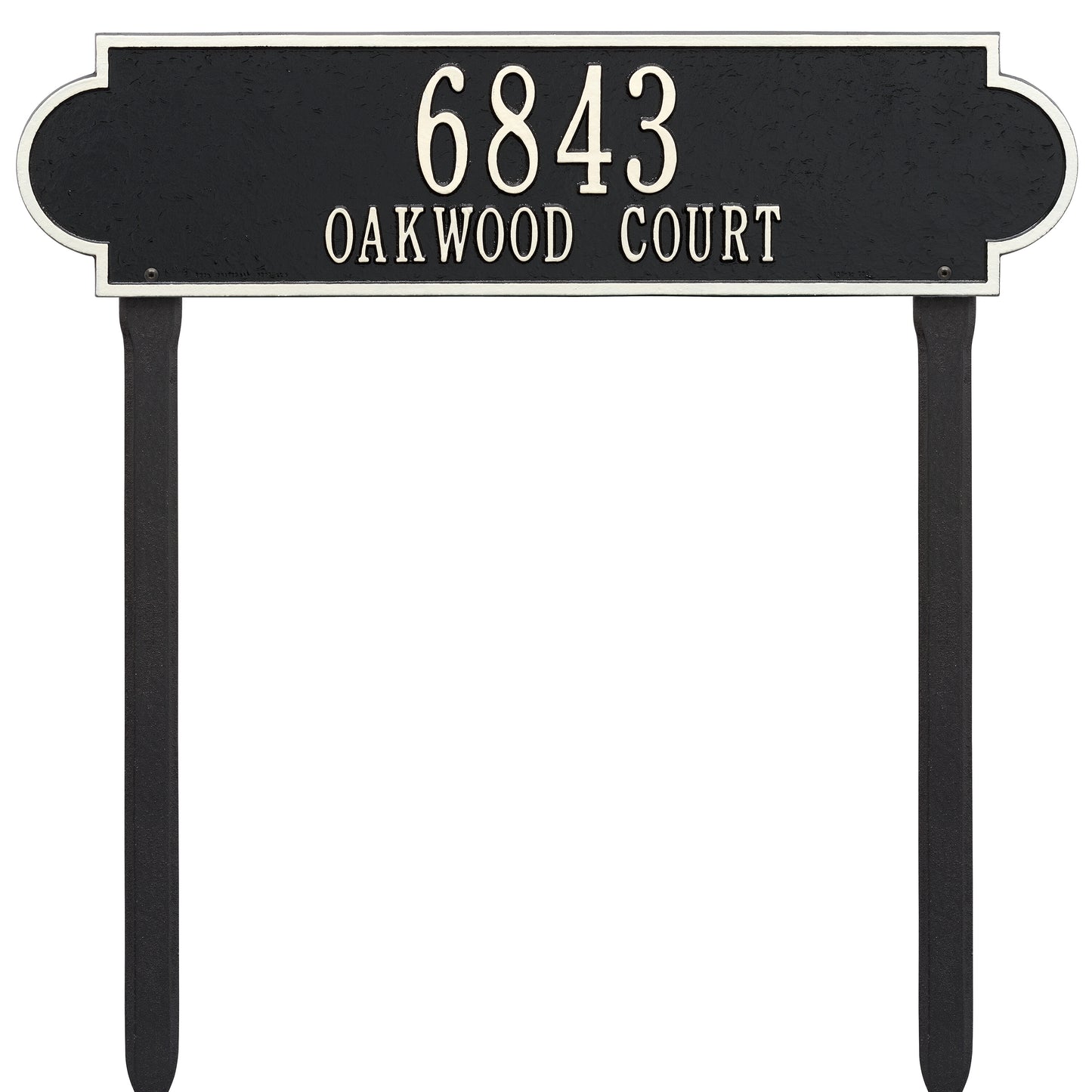 Whitehall Products Personalized Richmond Estate Lawn Plaque Two Line Pewter/silver