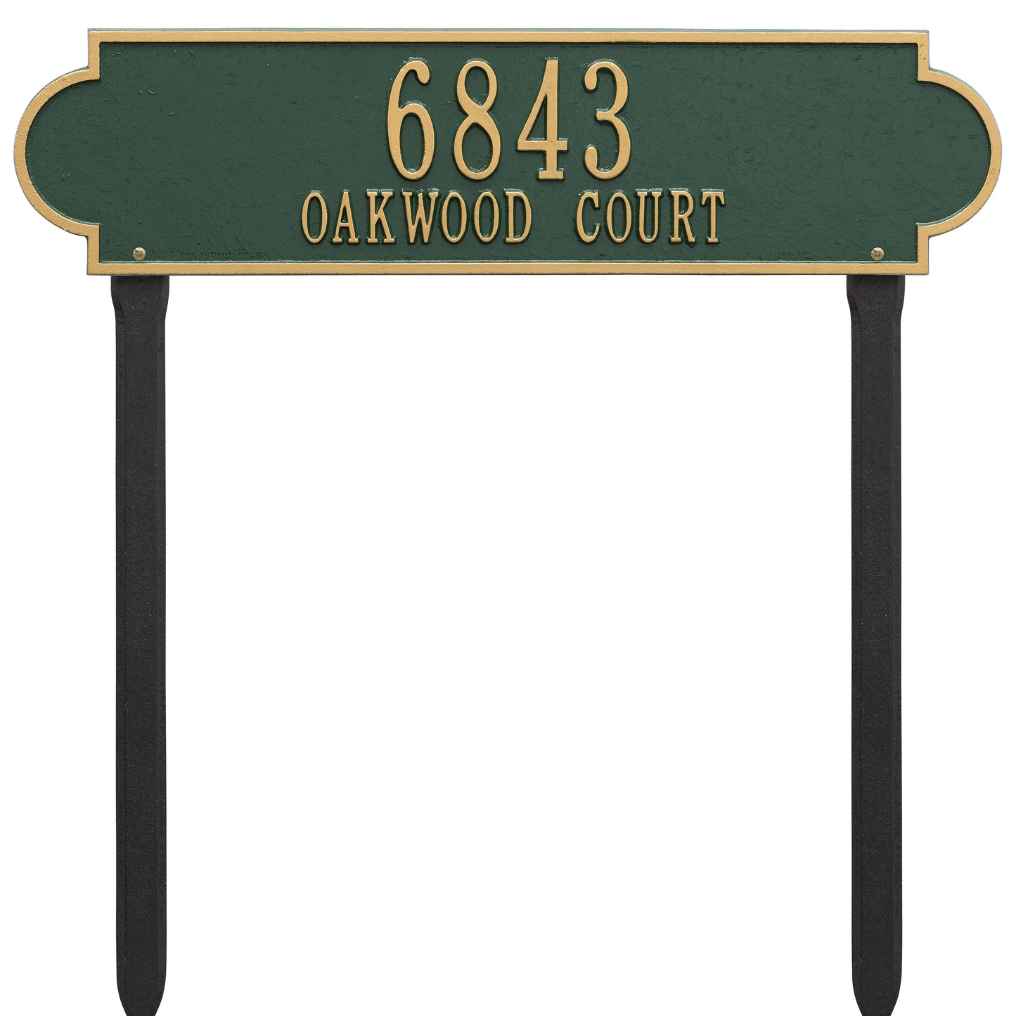 Whitehall Products Personalized Richmond Estate Lawn Plaque Two Line Red/gold