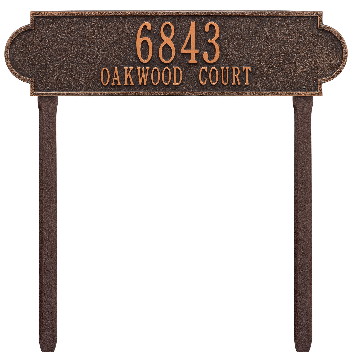 Whitehall Products Personalized Richmond Estate Lawn Plaque Two Line White/gold