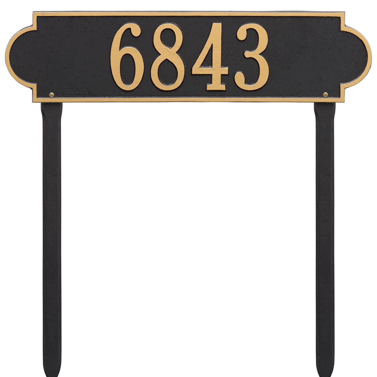 Whitehall Products Personalized Richmond Estate Lawn Plaque One Line Black/silver