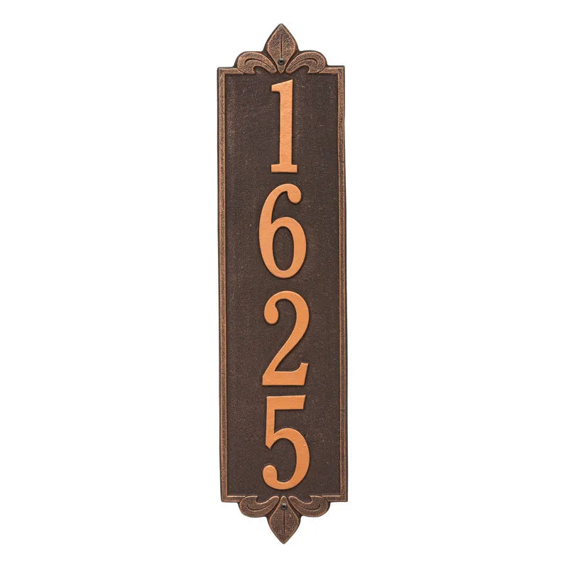 Whitehall Products Personalized Lyon Vertical Estate Wall Plaque One Line Bronze/gold