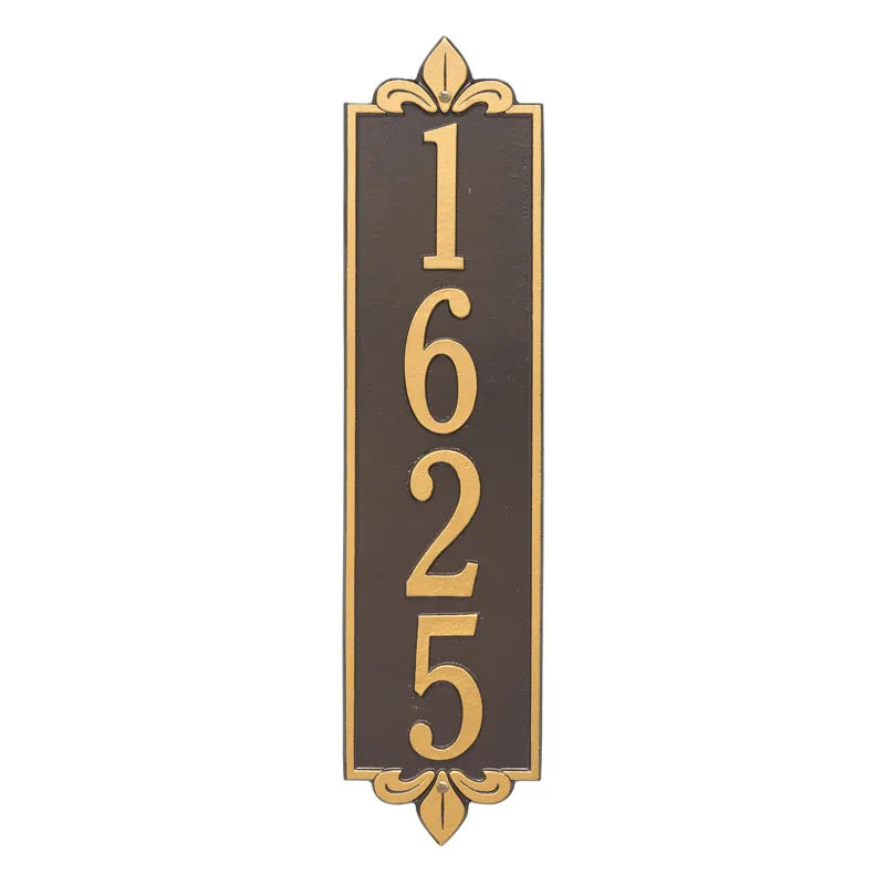 Whitehall Products Personalized Lyon Vertical Estate Wall Plaque One Line Pewter/silver