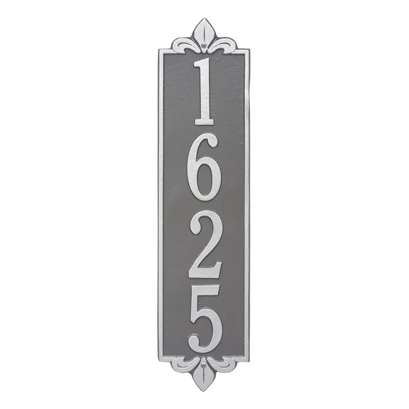 Whitehall Products Personalized Lyon Vertical Estate Wall Plaque One Line White/gold