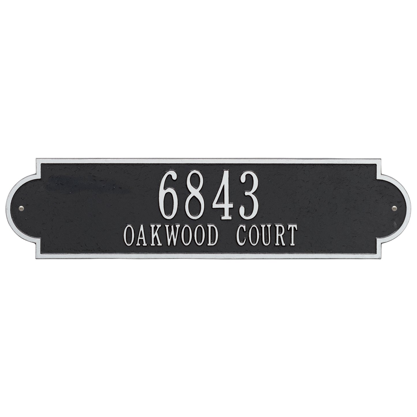 Whitehall Products Personalized Richmond Estate Wall Plaque Two Line Black/white