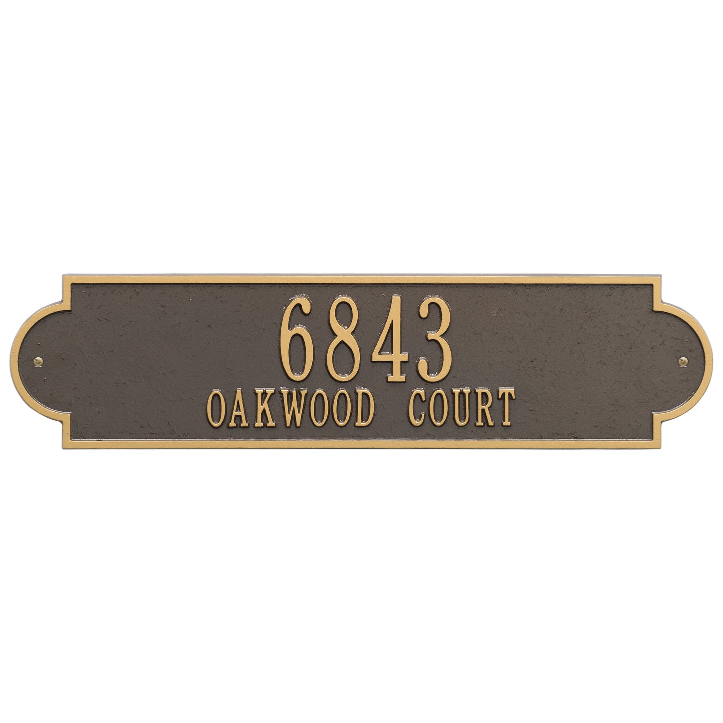 Whitehall Products Personalized Richmond Estate Wall Plaque Two Line Pewter/silver