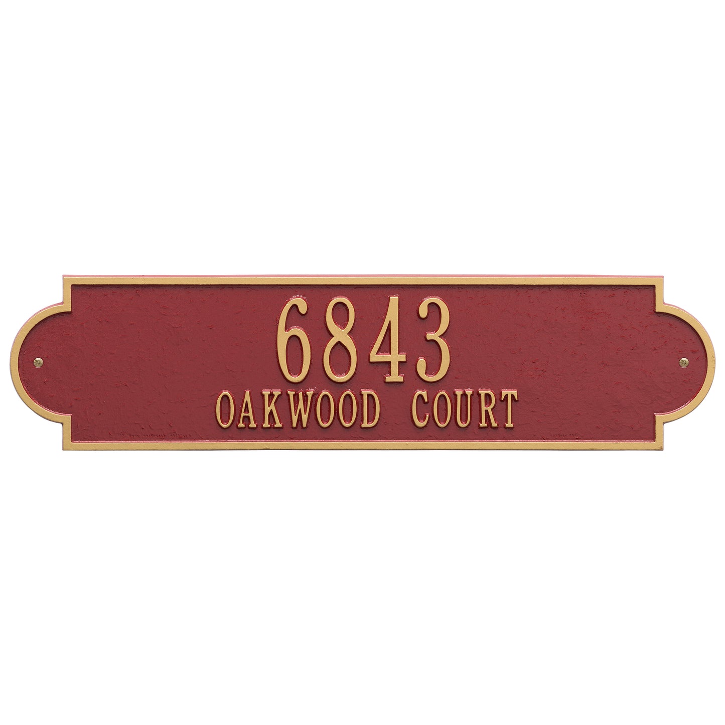 Whitehall Products Personalized Richmond Estate Wall Plaque Two Line White/gold