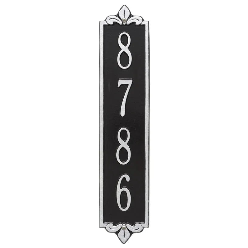 Whitehall Products Personalized Lyon Vertical Wall Plaque One Line Pewter/silver
