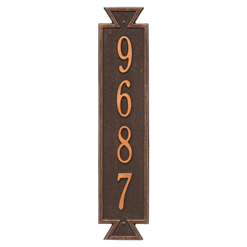 Whitehall Products Personalized Exeter Vertical Wall Plaque One Line Bronze/gold