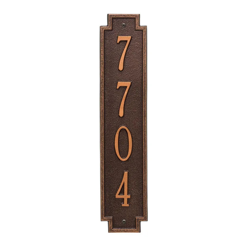 Whitehall Products Personalized Windsor Vertical Wall Plaque One Line Pewter/silver