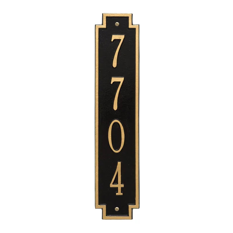 Whitehall Products Personalized Windsor Vertical Wall Plaque One Line Red/gold