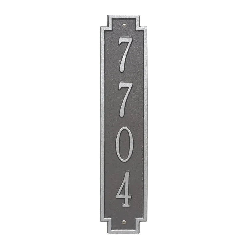 Whitehall Products Personalized Windsor Vertical Wall Plaque One Line Black/gold