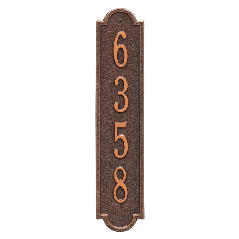 Whitehall Products Personalized Richmond Vertical Wall Plaque One Line Pewter/silver
