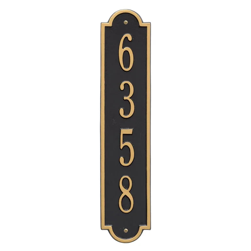 Whitehall Products Personalized Richmond Vertical Wall Plaque One Line Red/gold