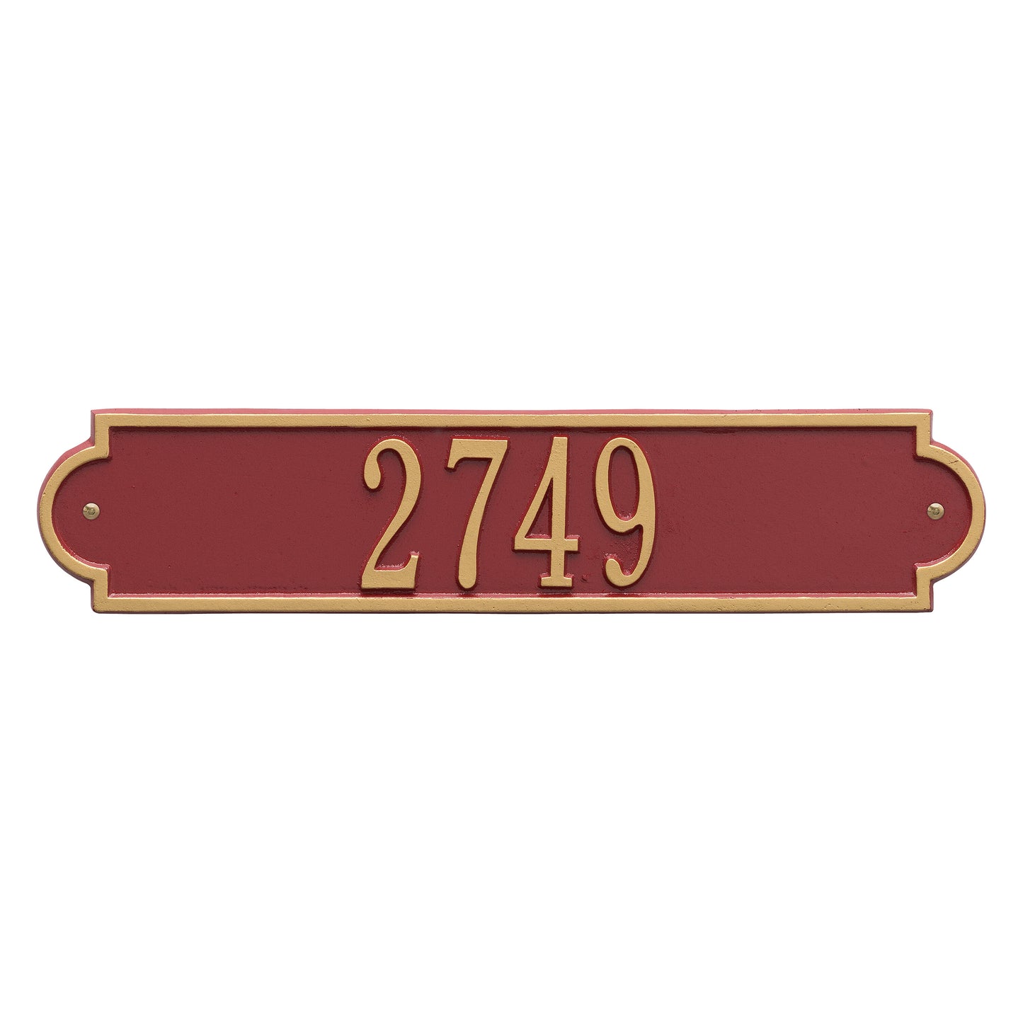 Whitehall Products Personalized Richmond Horizontal Standard Wall Plaque One Line Antique Brass