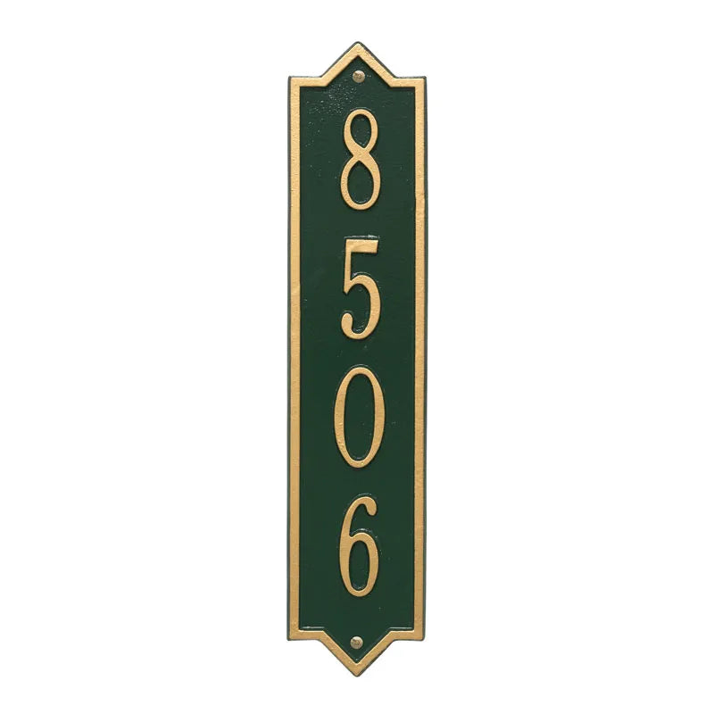 Whitehall Products Personalized Norfolk Vertical Wall Plaque One Line Antique Brass