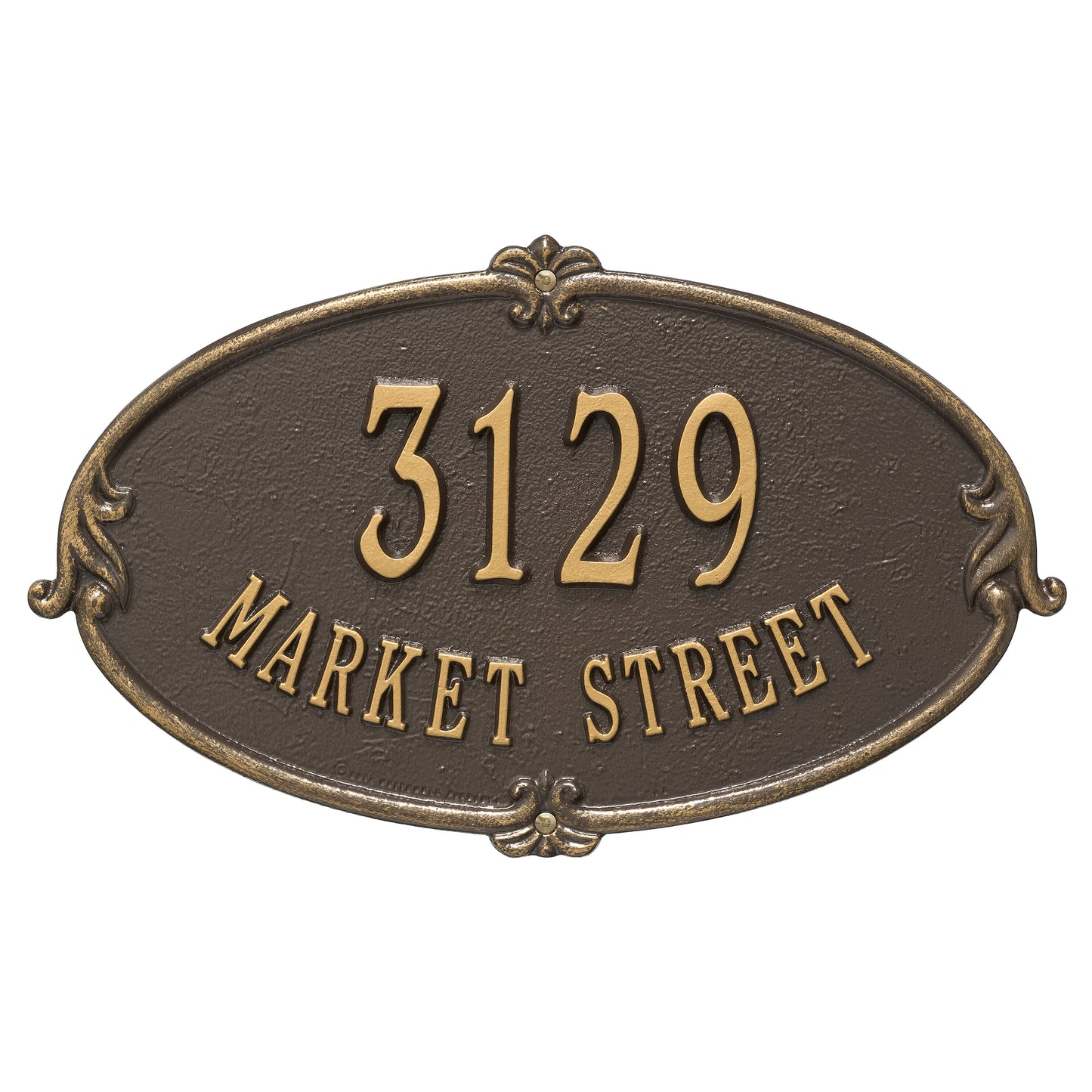 Whitehall Products Personalized Montecarlo Standard Wall Plaque Two Line Pewter/silver