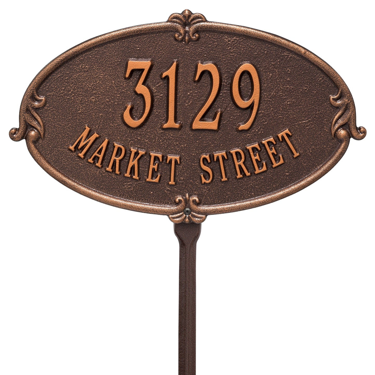 Whitehall Products Personalized Montecarlo Standard Lawn Plaque Two Line Black/gold
