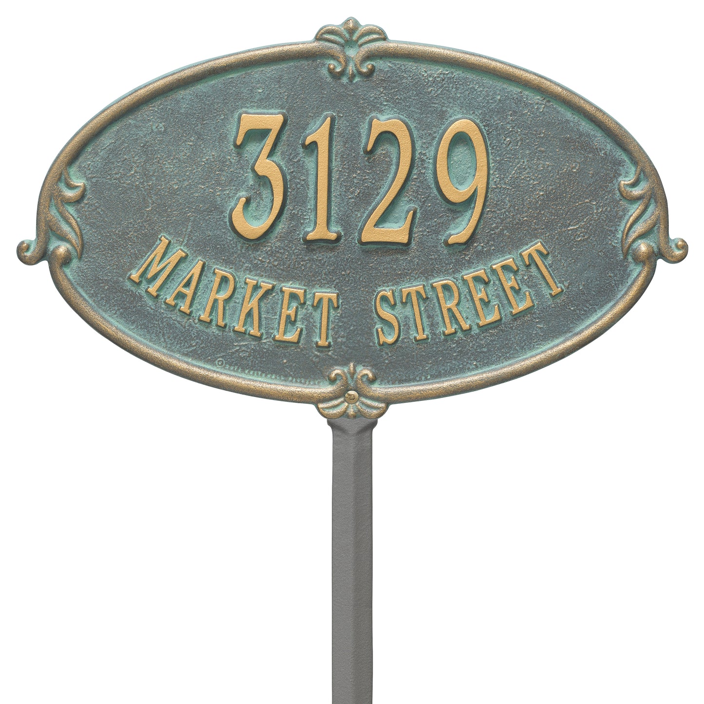 Whitehall Products Personalized Montecarlo Standard Lawn Plaque Two Line Oil Rubbed Bronze