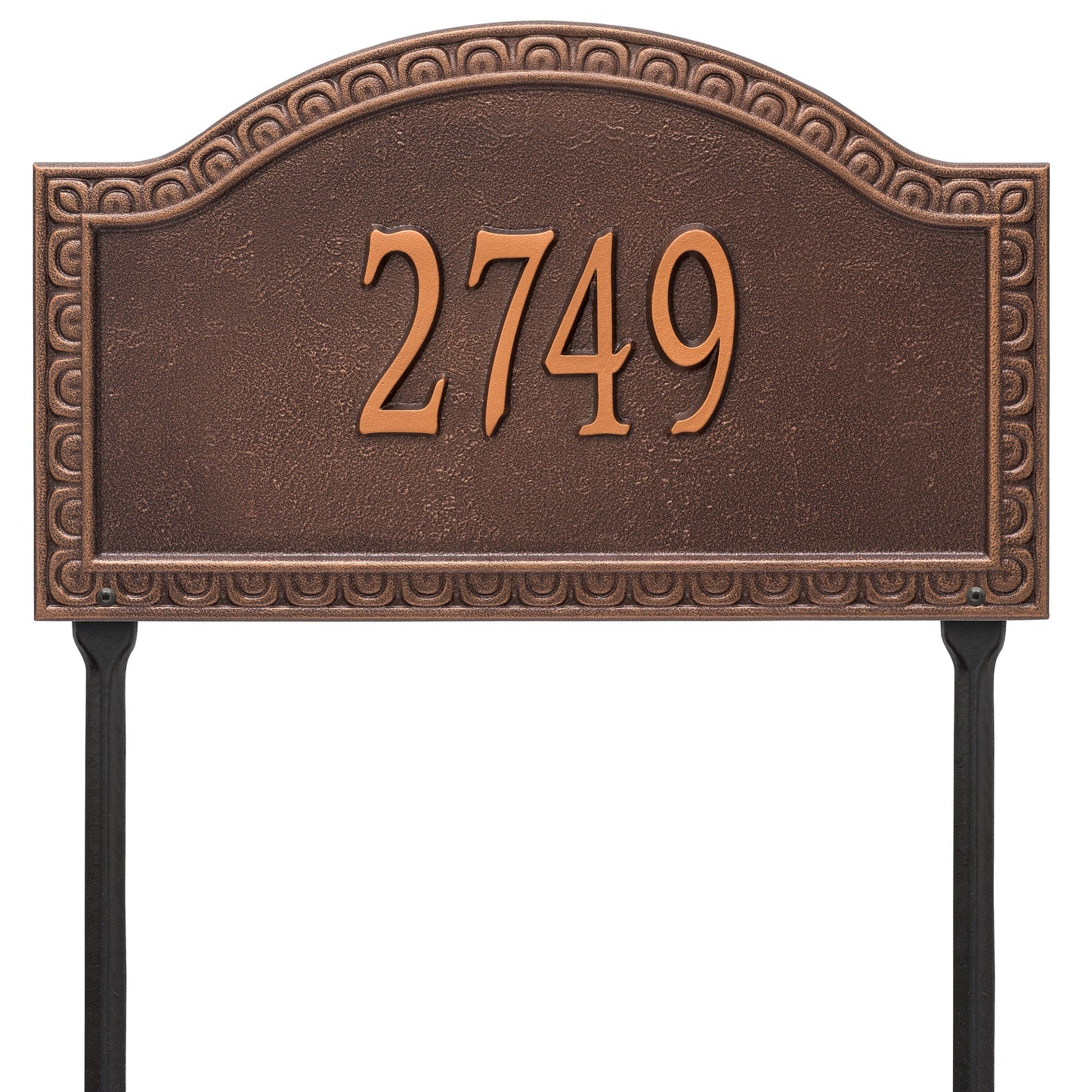 Whitehall Products Personalized Penhurst Grande Lawn Plaque Two Line Black/gold