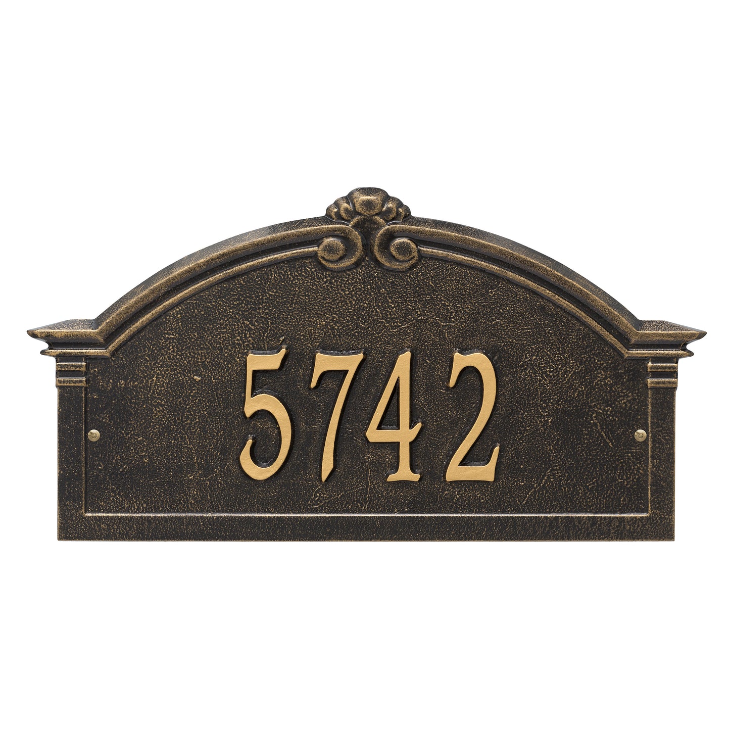 Whitehall Products Personalized Roselyn Arch Grande Wall Plaque One Line Black/silver