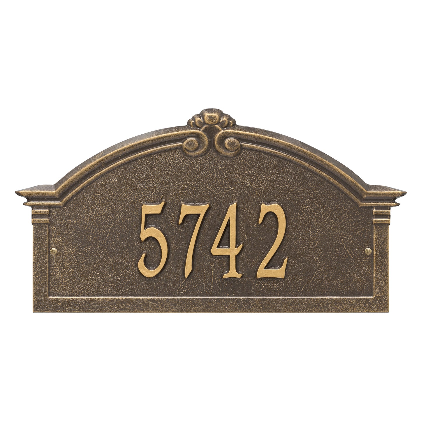 Whitehall Products Personalized Roselyn Arch Grande Wall Plaque One Line Pewter/silver