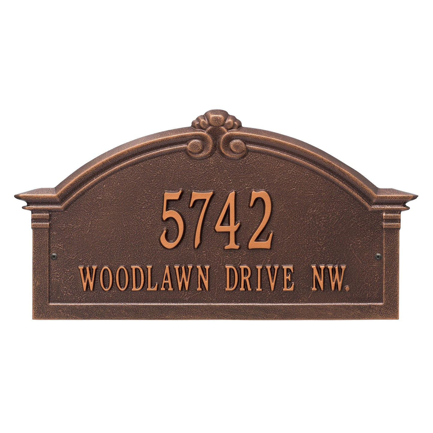 Whitehall Products Personalized Roselyn Arch Grande Wall Plaque Two Line Bronze/verdigris