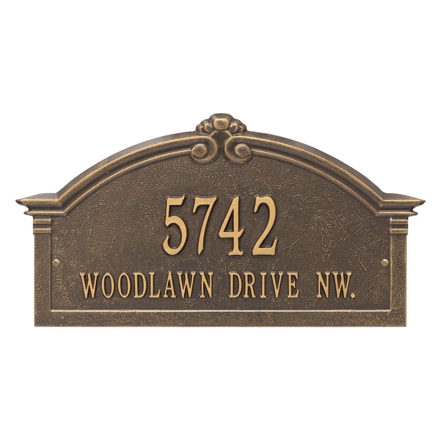 Whitehall Products Personalized Roselyn Arch Grande Wall Plaque Two Line Black/silver