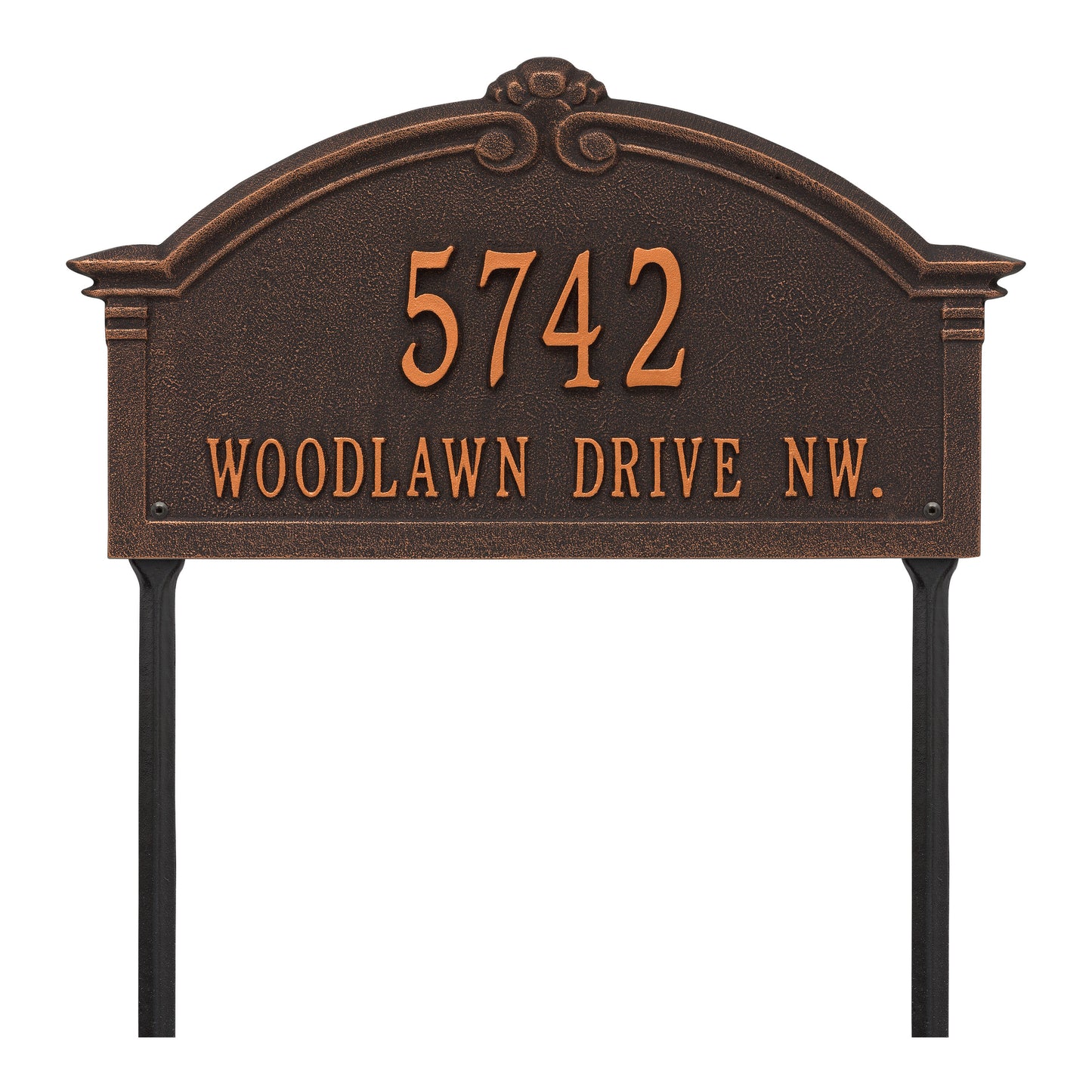 Whitehall Products Personalized Roselyn Arch Grande Lawn Plaque Two Line Bronze/gold