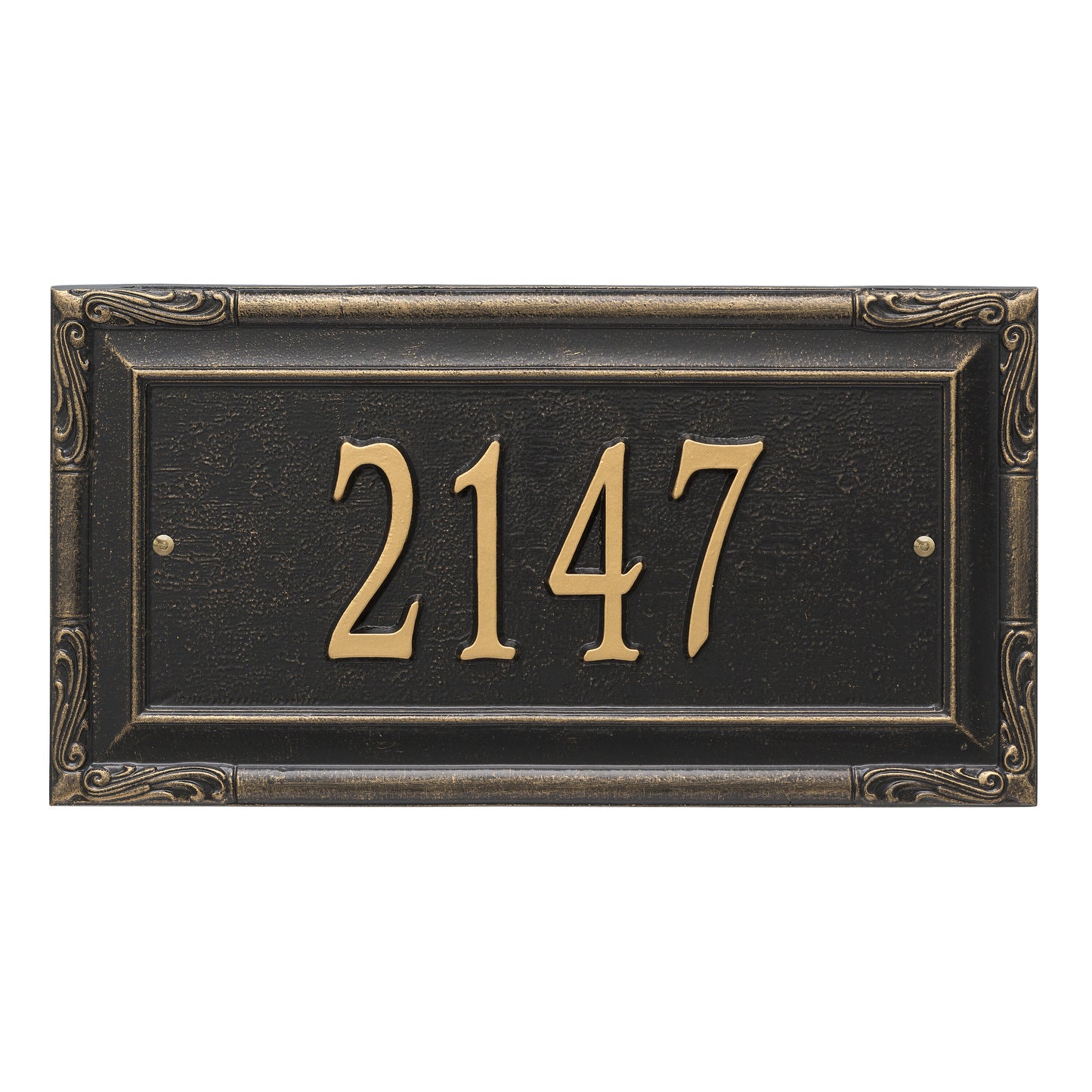 Whitehall Products Personalized Gardengate Grande Wall Plaque One Line Red/gold