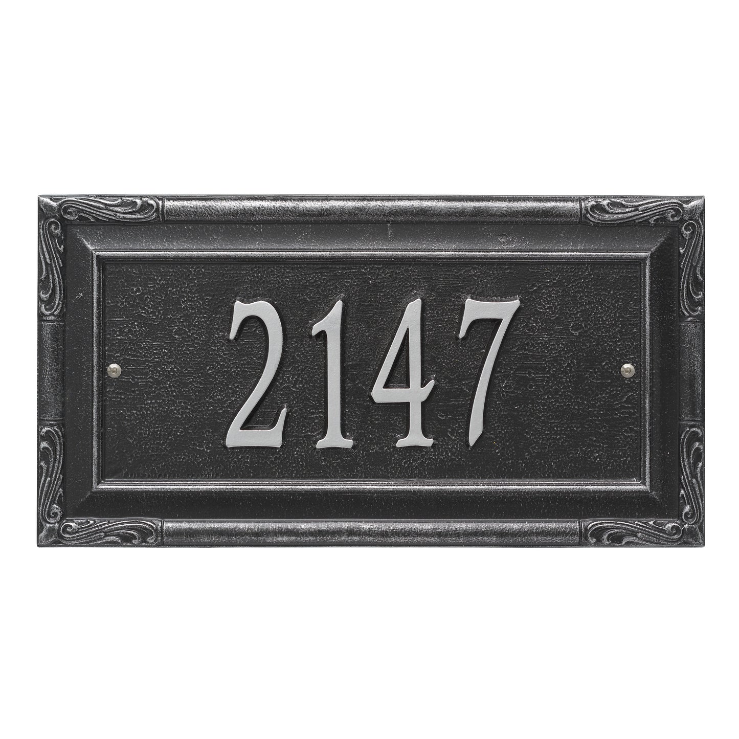 Whitehall Products Personalized Gardengate Grande Wall Plaque One Line Pewter/silver