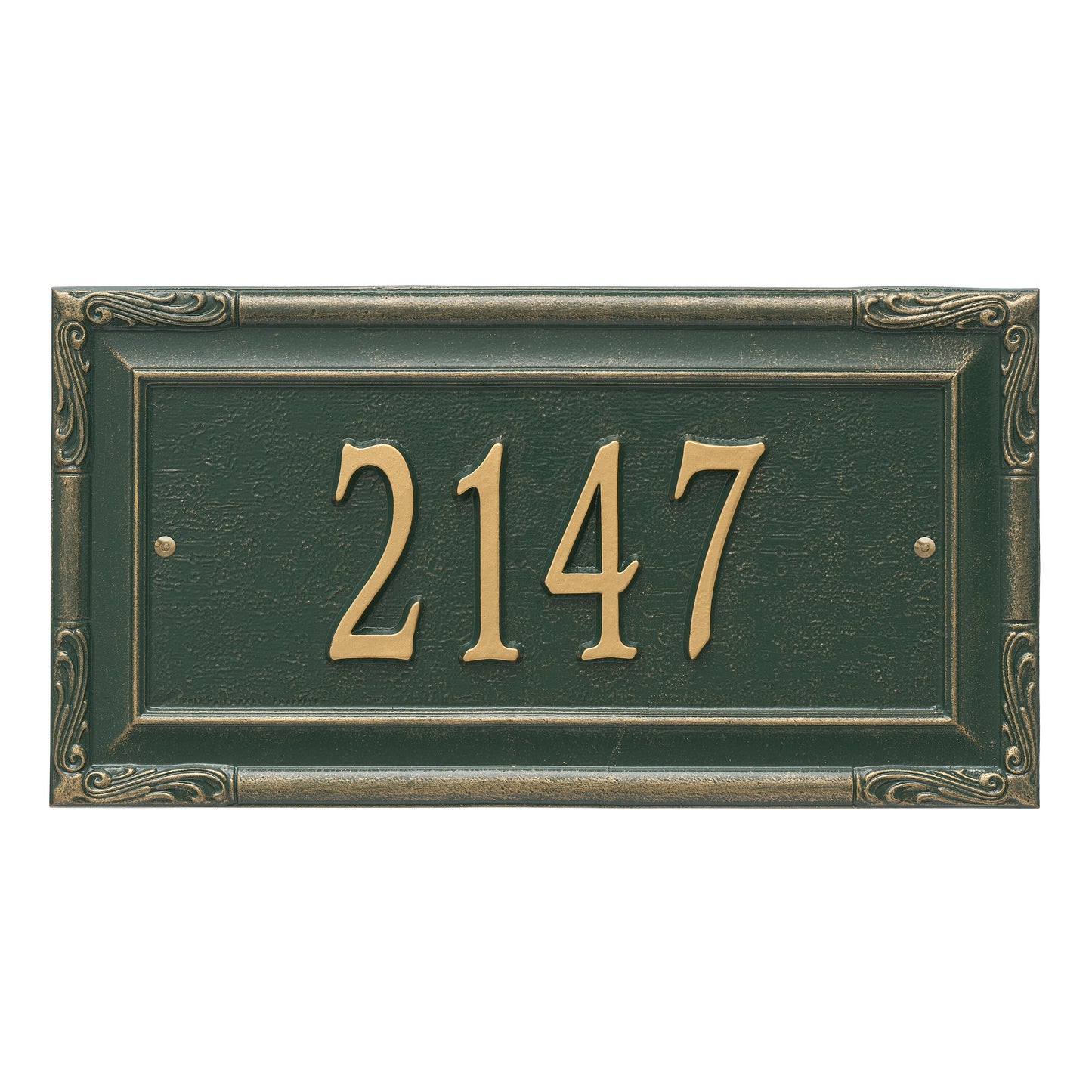 Whitehall Products Personalized Gardengate Grande Wall Plaque One Line Green/gold
