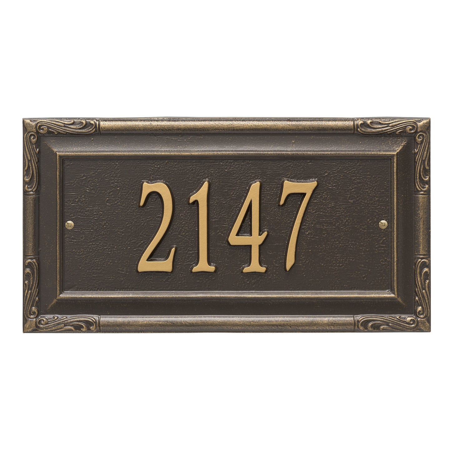 Whitehall Products Personalized Gardengate Grande Wall Plaque One Line White/gold