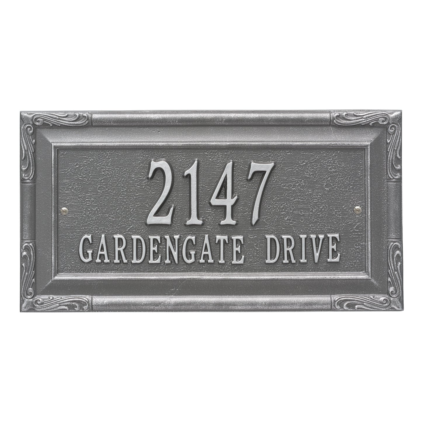Whitehall Products Personalized Gardengate Grande Wall Plaque Two Line Oil Rubbed Bronze