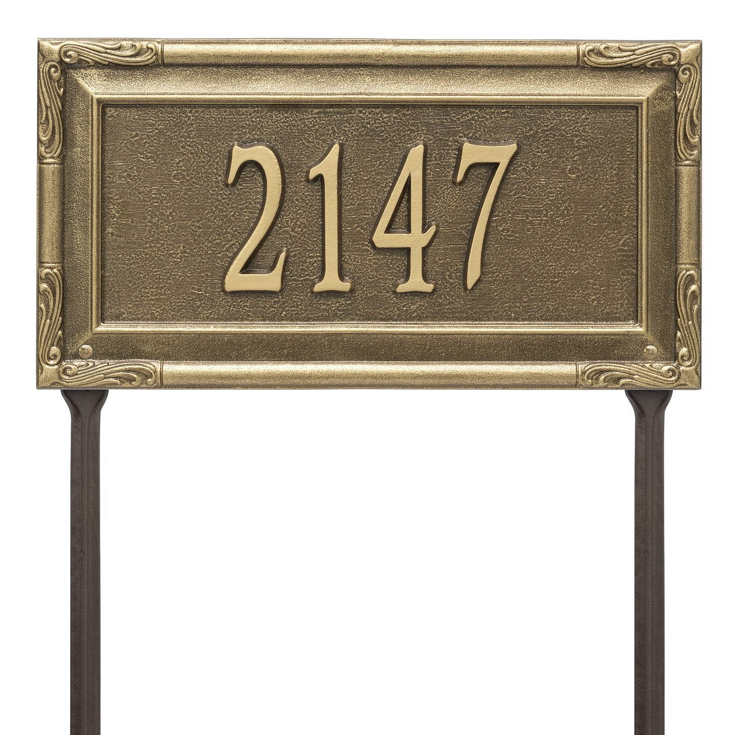 Whitehall Products Personalized Gardengate Grande Lawn Plaque One Line Antique Copper