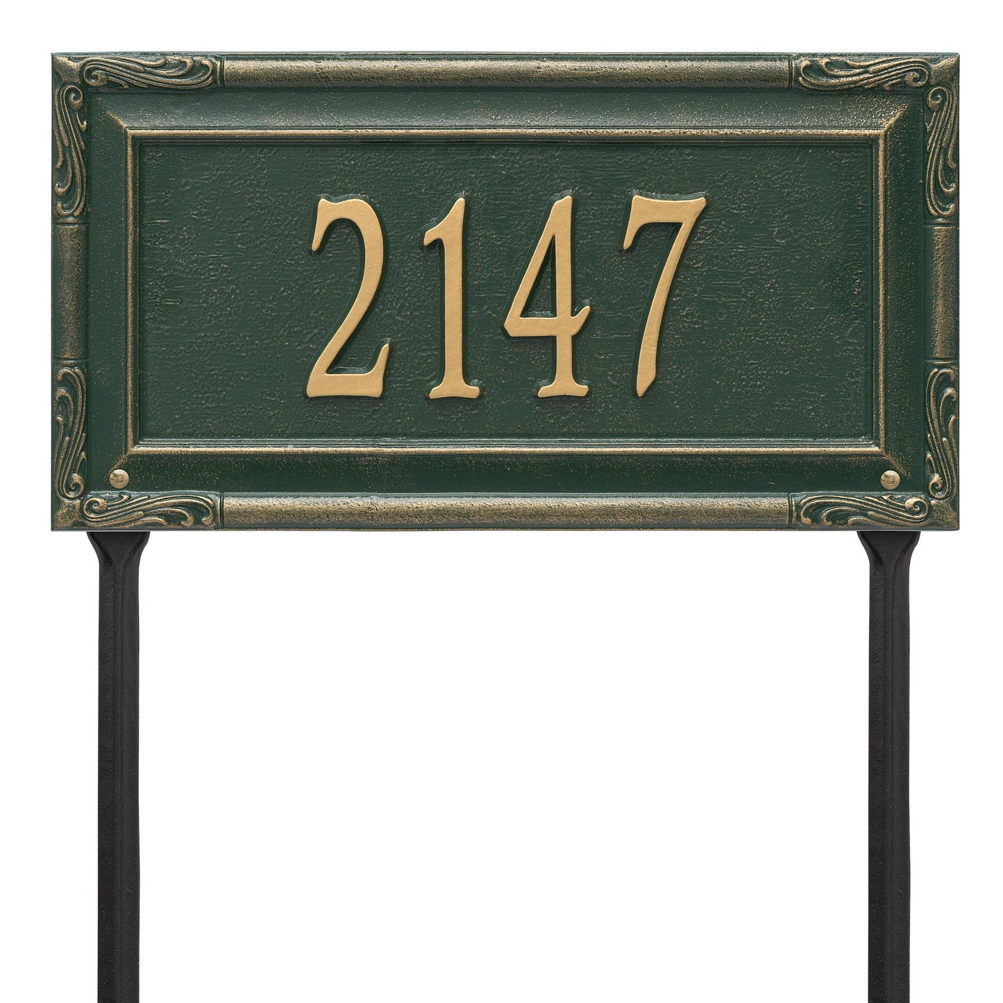 Whitehall Products Personalized Gardengate Grande Lawn Plaque One Line Oil Rubbed Bronze