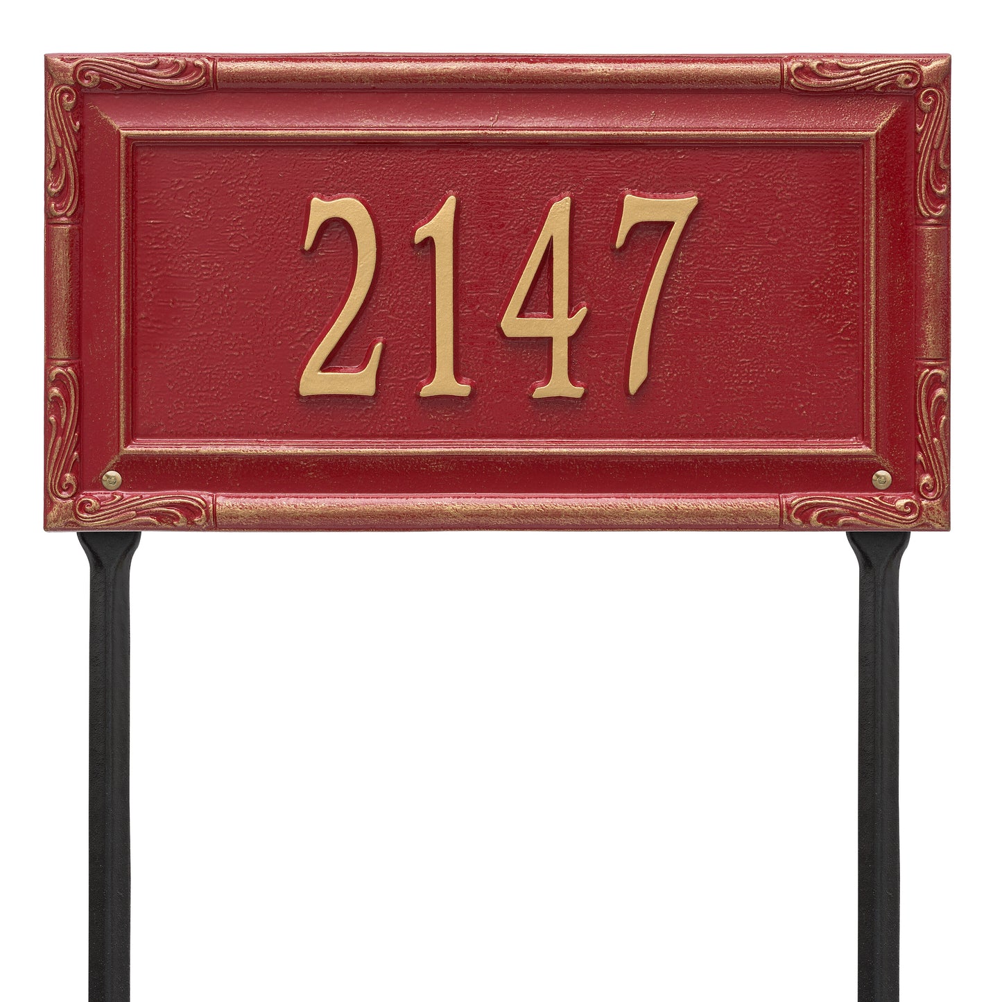 Whitehall Products Personalized Gardengate Grande Lawn Plaque One Line White/gold