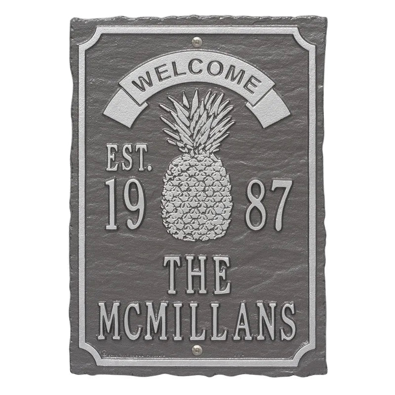 Whitehall Products Antebellum Welcome Anniversary Personalized Plaque - Three Lines - Rational Plaques