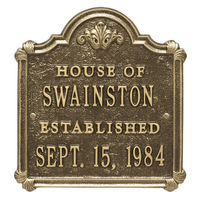 Whitehall Products Chatham Anniversary Wedding Personalized Plaque - Two Lines - Rational Plaques