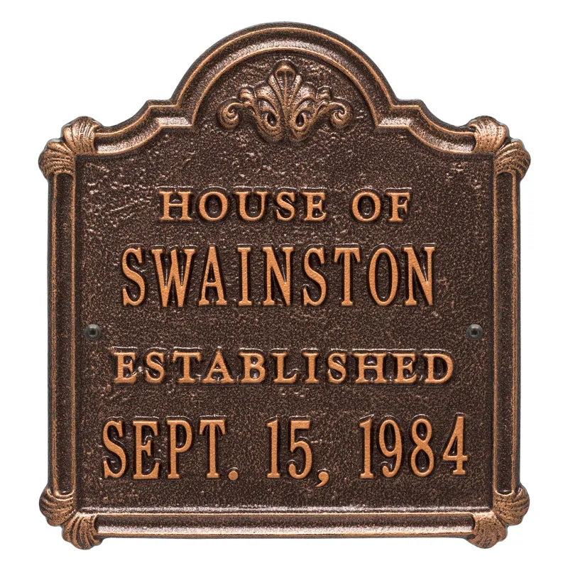 Whitehall Products Chatham Anniversary Wedding Personalized Plaque - Two Lines - Rational Plaques