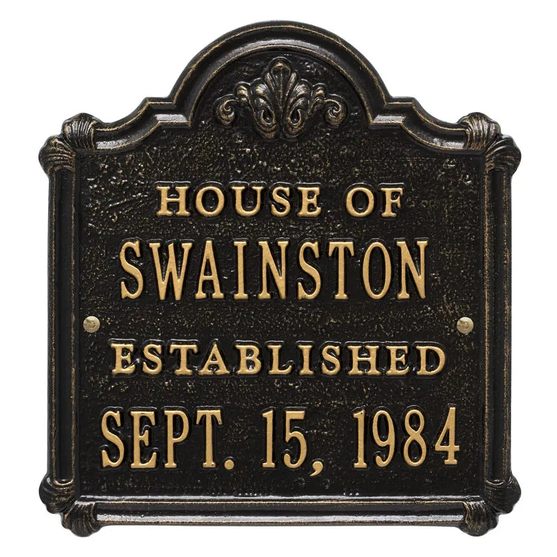 Whitehall Products Chatham Anniversary Wedding Personalized Plaque - Two Lines - Rational Plaques