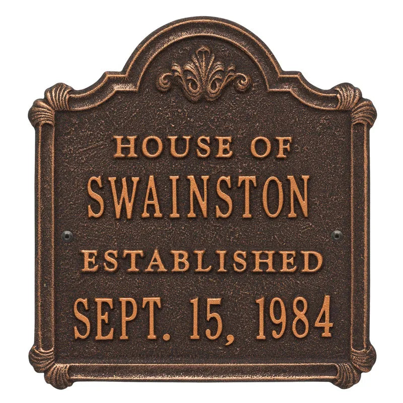 Whitehall Products Chatham Anniversary Wedding Personalized Plaque - Two Lines - Rational Plaques
