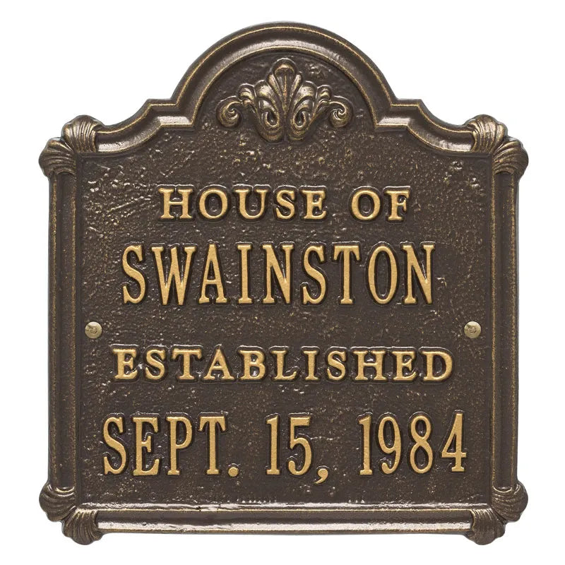 Whitehall Products Chatham Anniversary Wedding Personalized Plaque - Two Lines - Rational Plaques