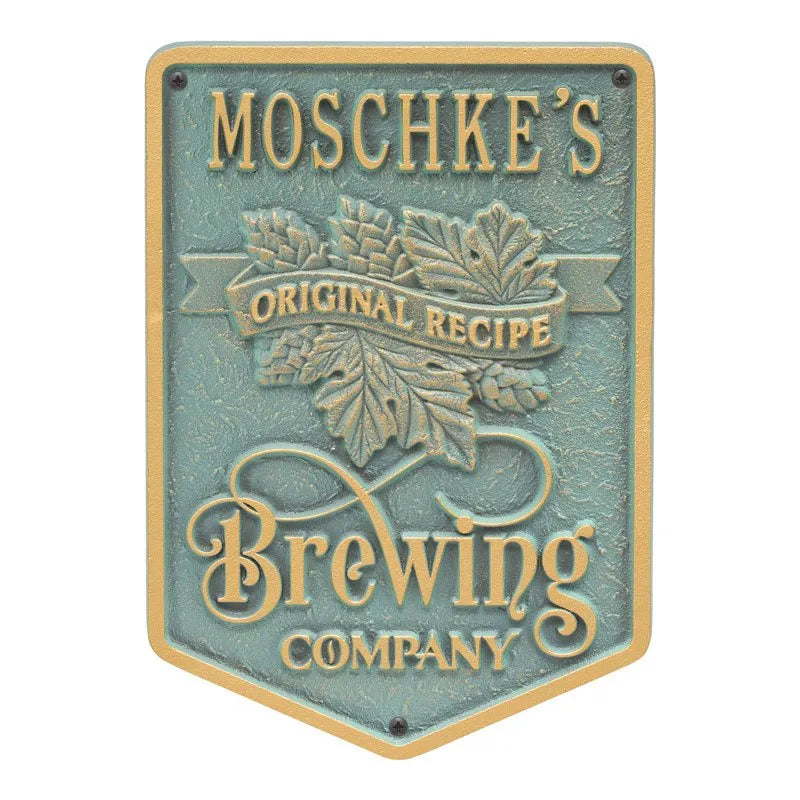 Whitehall Products Original Recipe Brewing Company Beer Standard Wall Plaque One Line Oil Rubbed Bronze